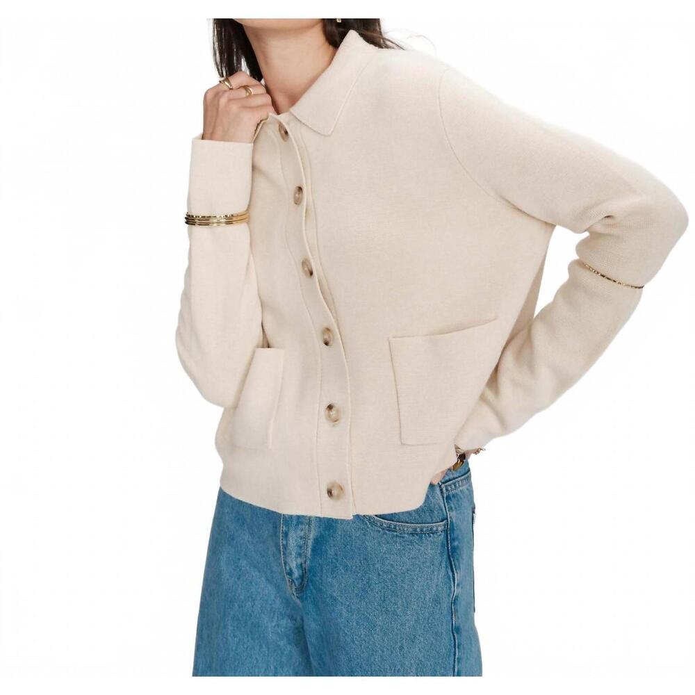 NEW GRACE & MILA maelys cardigan top in amande